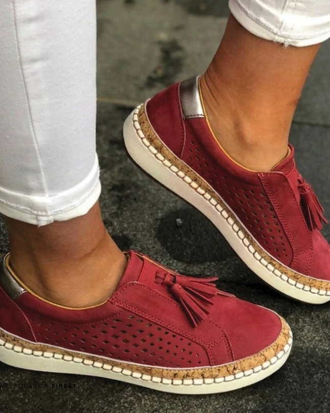 Cadence | Relaxed Fit Perforated Slip-On Sneakers