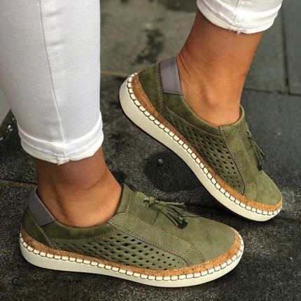 Cadence | Relaxed Fit Perforated Slip-On Sneakers