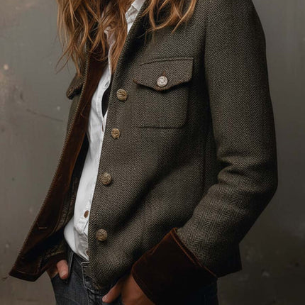 Dominique | Tailored Herringbone Jacket