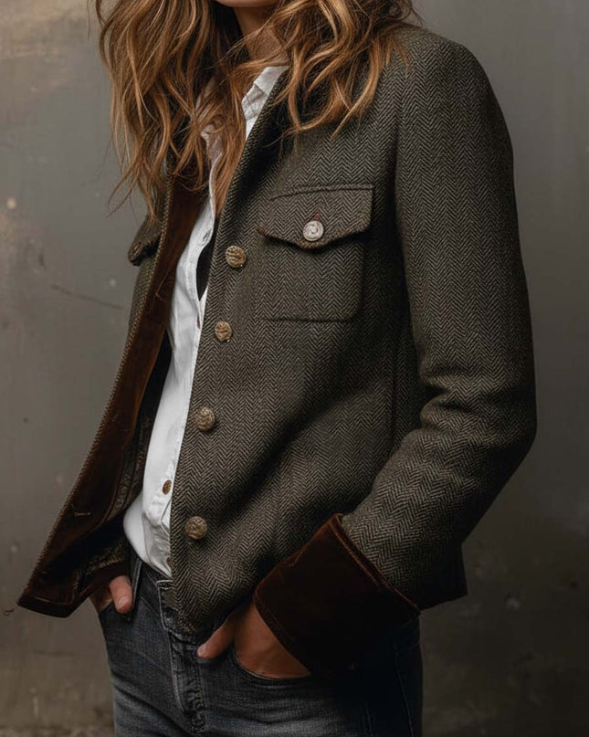 Dominique | Tailored Herringbone Jacket