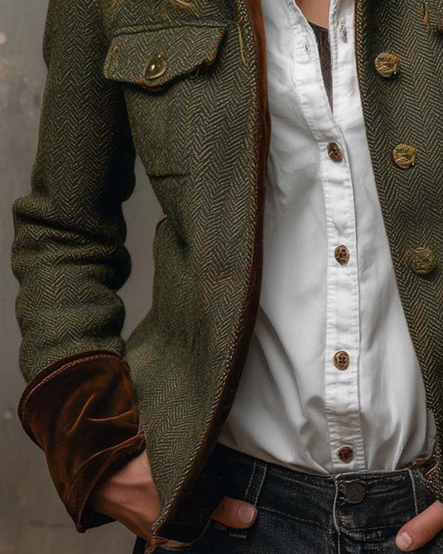 Dominique | Tailored Herringbone Jacket