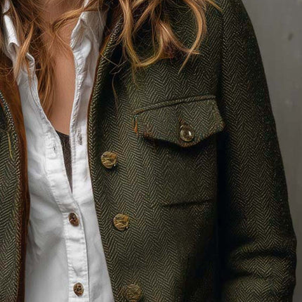 Dominique | Tailored Herringbone Jacket