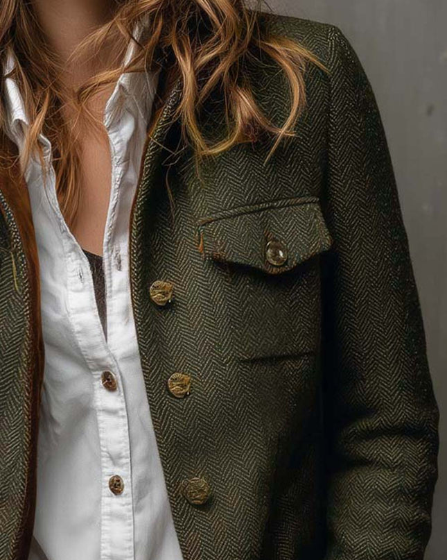 Dominique | Tailored Herringbone Jacket