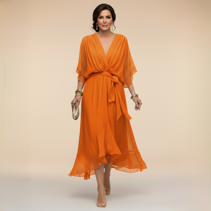 Emmanuelle | Wrap-Style V-Neck Dress