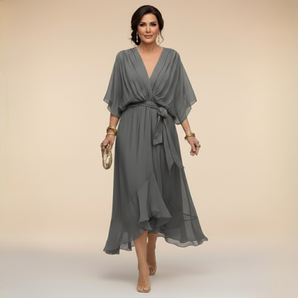 Emmanuelle | Wrap-Style V-Neck Dress