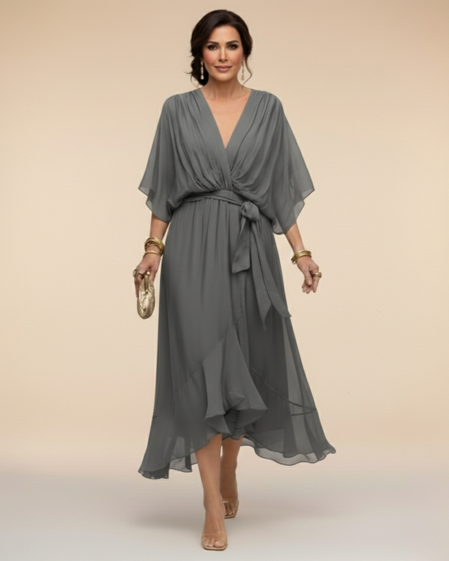 Emmanuelle | Wrap-Style V-Neck Dress