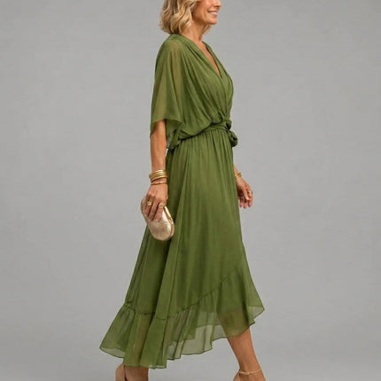 Emmanuelle | Wrap-Style V-Neck Dress