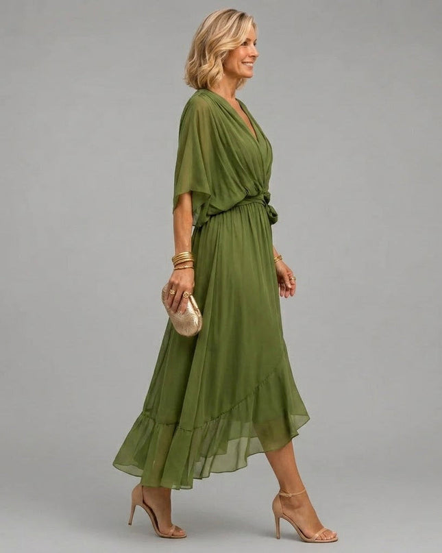 Emmanuelle | Wrap-Style V-Neck Dress
