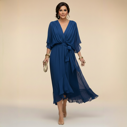 Emmanuelle | Wrap-Style V-Neck Dress