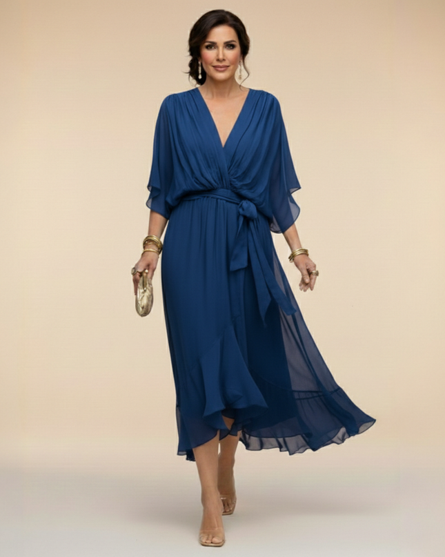 Emmanuelle | Wrap-Style V-Neck Dress