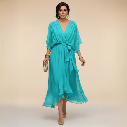 Emmanuelle | Wrap-Style V-Neck Dress