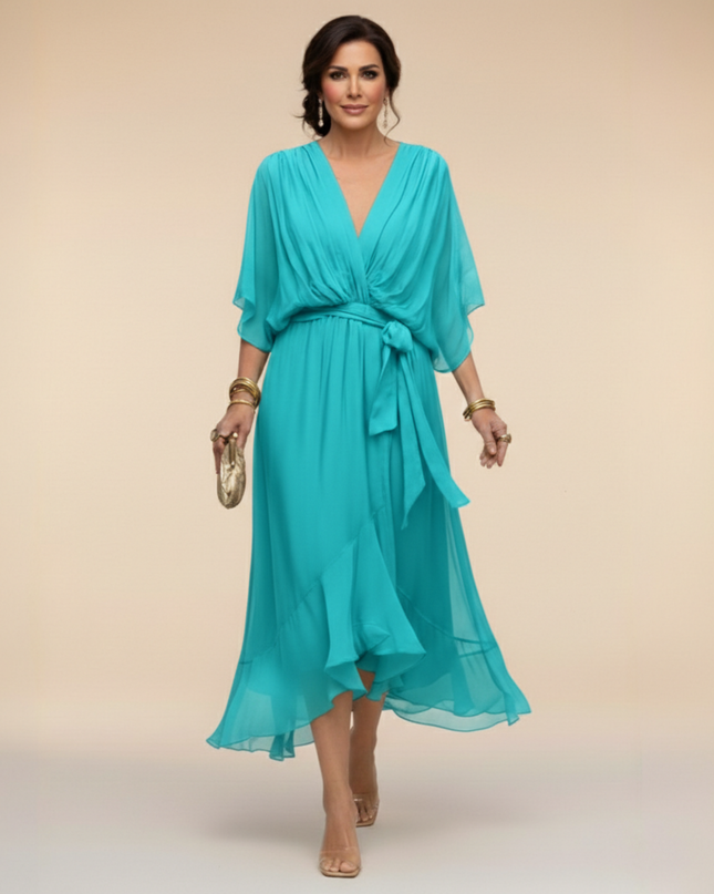 Emmanuelle | Wrap-Style V-Neck Dress