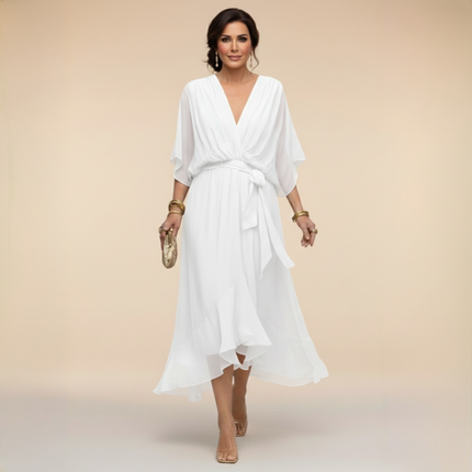 Emmanuelle | Wrap-Style V-Neck Dress