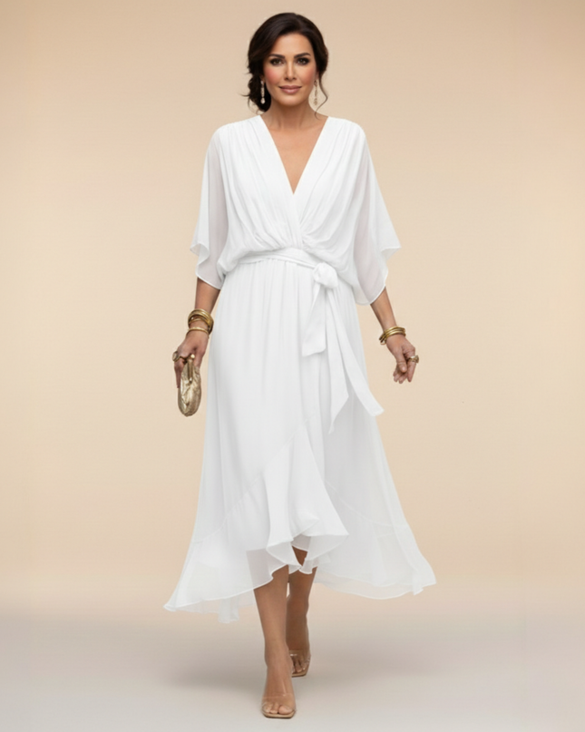 Emmanuelle | Wrap-Style V-Neck Dress