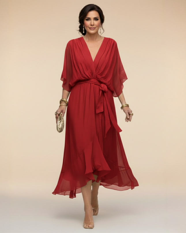 Emmanuelle | Wrap-Style V-Neck Dress
