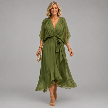 Emmanuelle | Wrap-Style V-Neck Dress