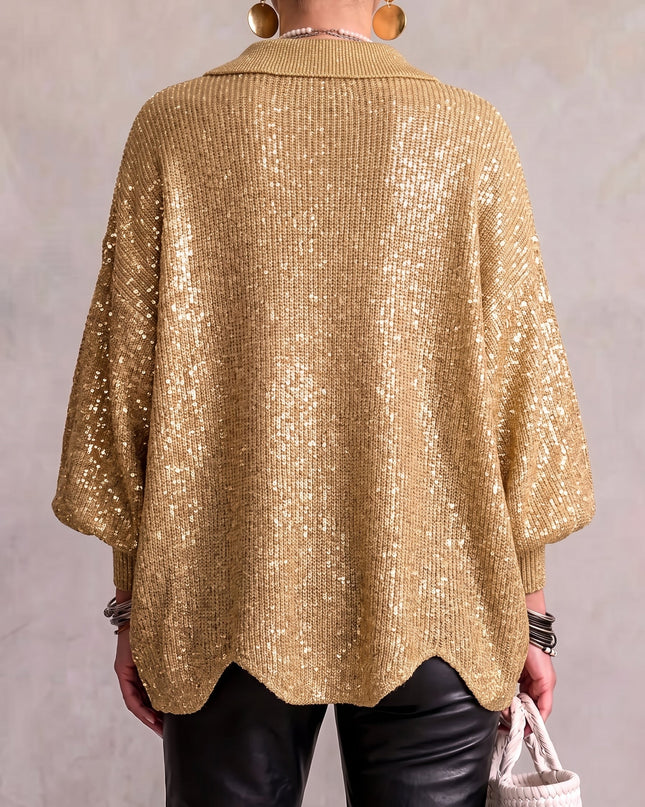 Eva | Oversized Collared Knit Cardigan