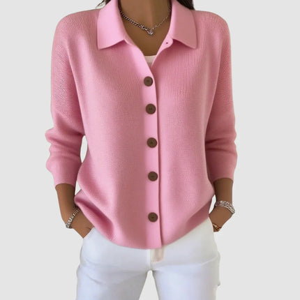 Faith | Relaxed Fit Button Front Collared Cardigan