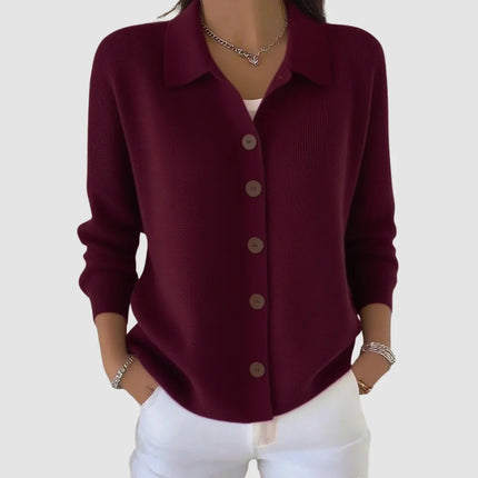Faith | Relaxed Fit Button Front Collared Cardigan