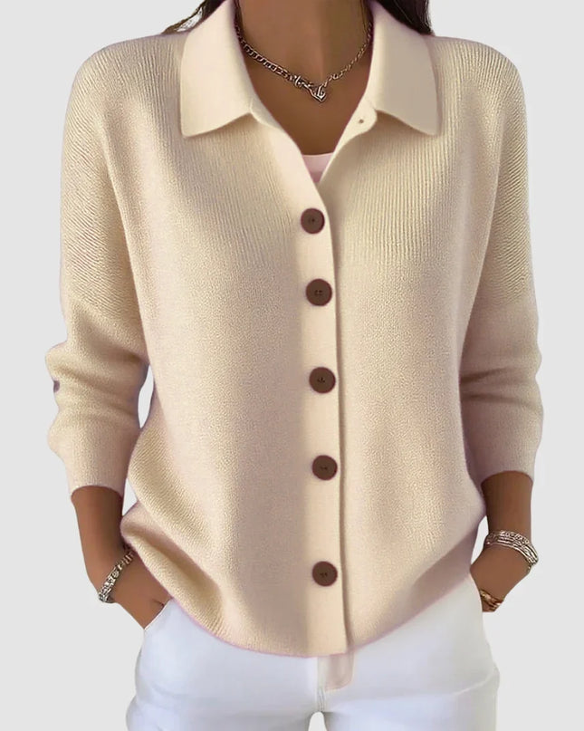 Faith | Relaxed Fit Button Front Collared Cardigan