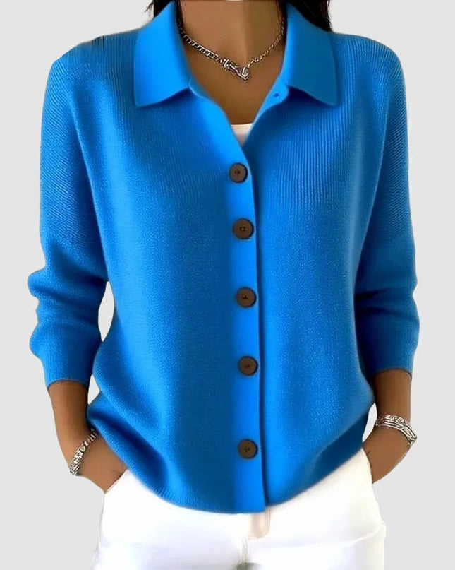 Faith | Relaxed Fit Button Front Collared Cardigan