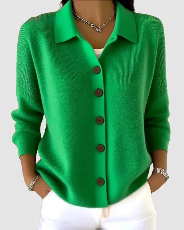 Faith | Relaxed Fit Button Front Collared Cardigan