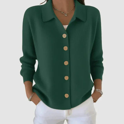 Faith | Relaxed Fit Button Front Collared Cardigan