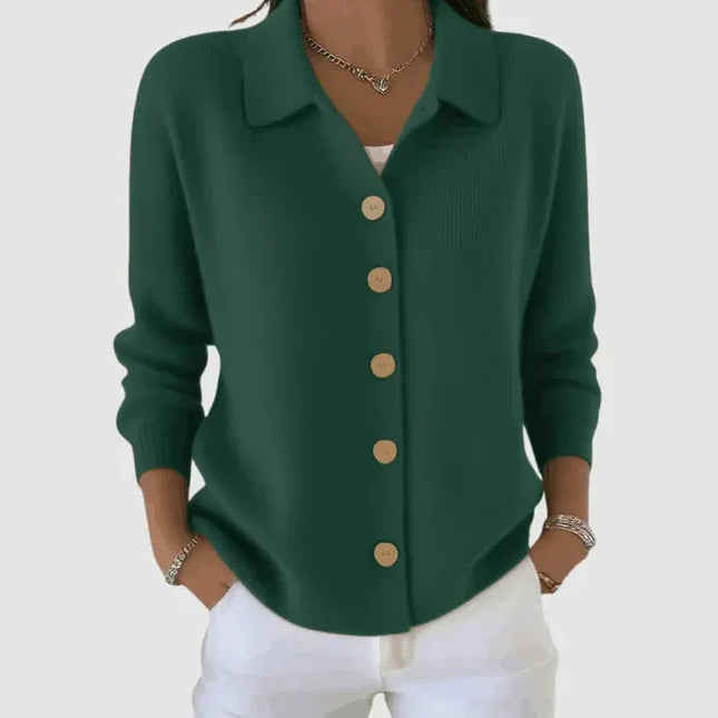 Faith | Relaxed Fit Button Front Collared Cardigan