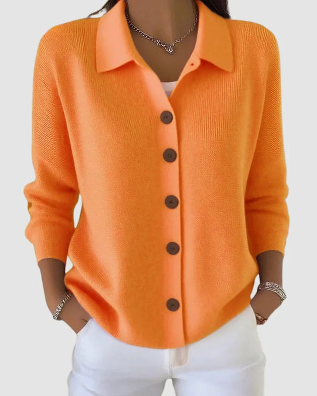 Faith | Relaxed Fit Button Front Collared Cardigan