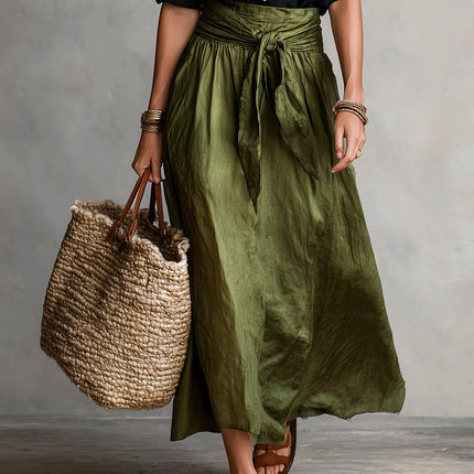 Felicity | Relaxed Fit Button-Up Shirt and Flowing Midi Skirt Set