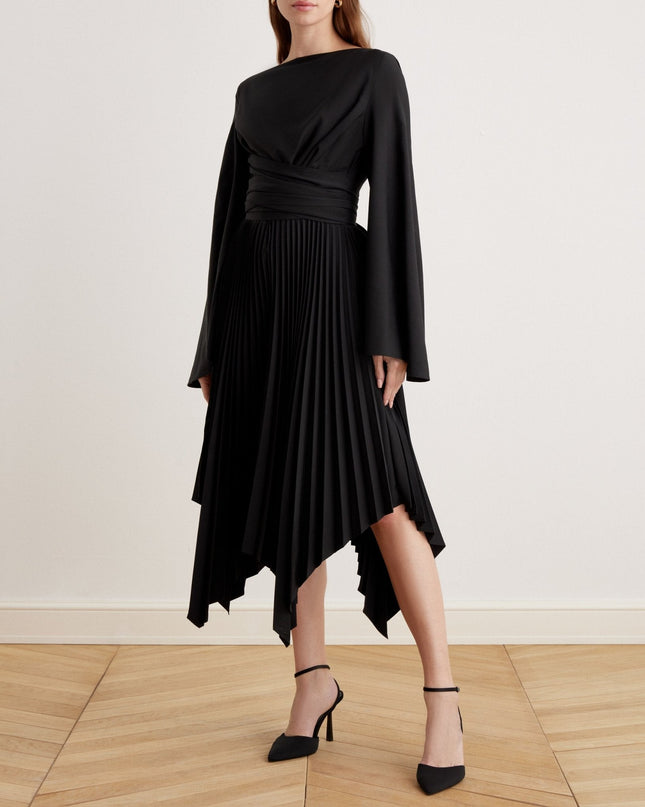Gabrielle | Long Sleeve Wrap Midi Dress