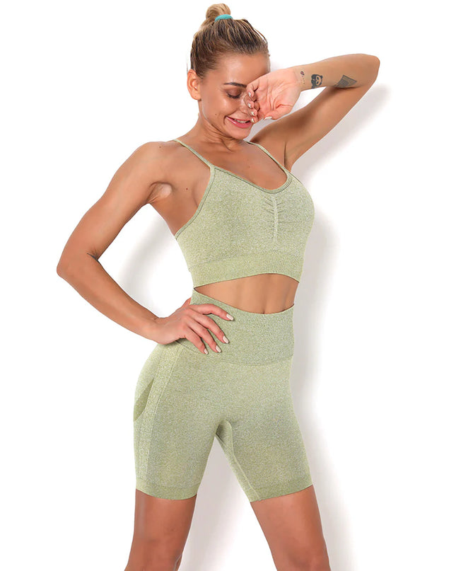 Apex | Seamless Shorts for Women – Sleek Performance - Dark Khaki