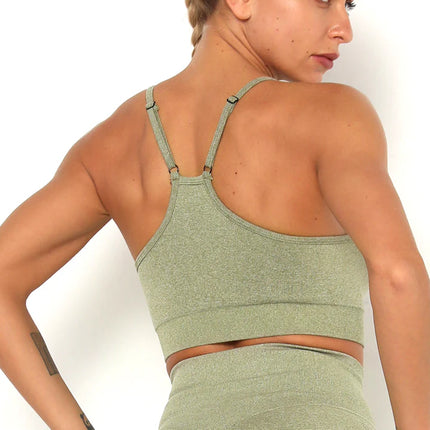 Apex | Seamless Sports Bra – Elevate Your Activewear - Dark Khaki