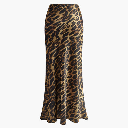 Kira | Slim Fit Leopard Print Maxi Skirt