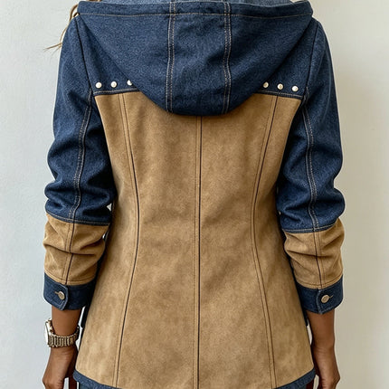 Leia | Shaped Fit Patchwork Hooded Jacket