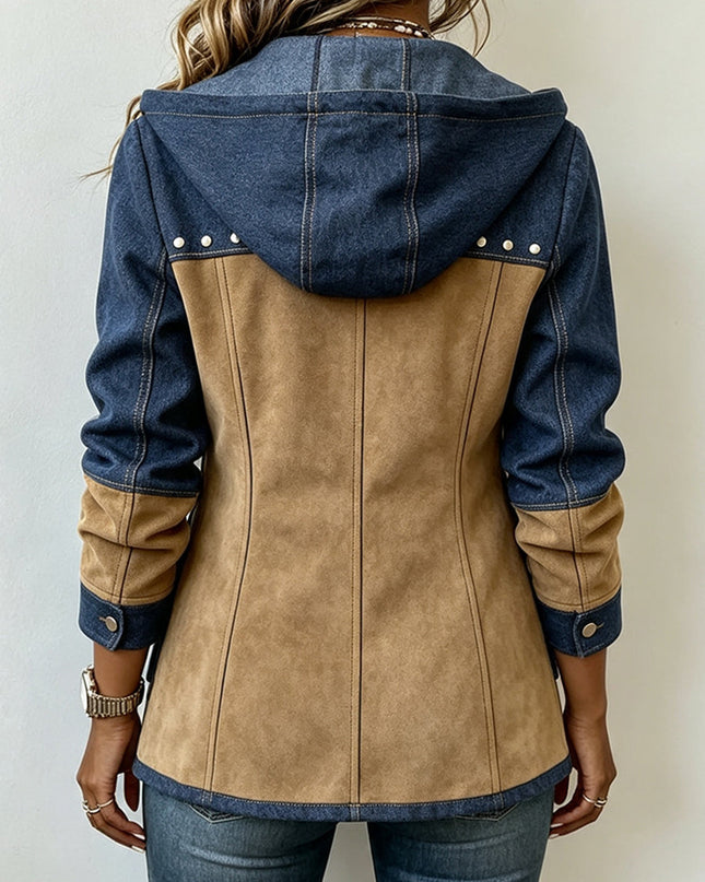 Leia | Shaped Fit Patchwork Hooded Jacket