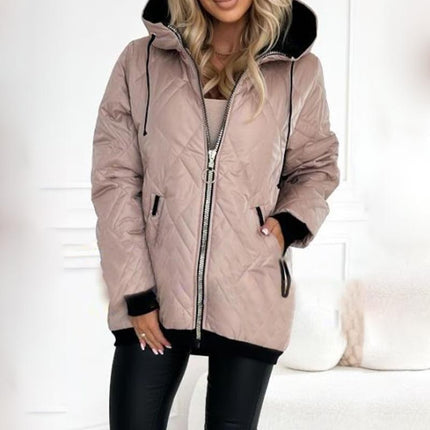 Luciana | Diamond Quilted Hooded Jacket