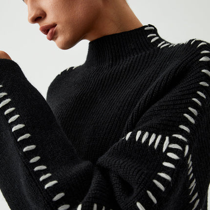 Mara | Oversized Mock Neck Sweater