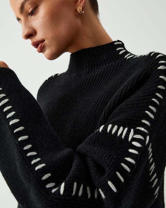 Mara | Oversized Mock Neck Sweater