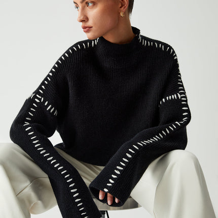 Mara | Oversized Mock Neck Sweater