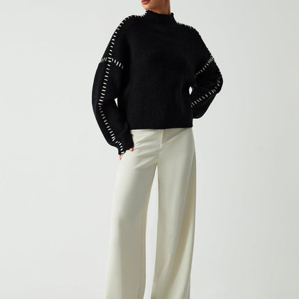 Mara | Oversized Mock Neck Sweater