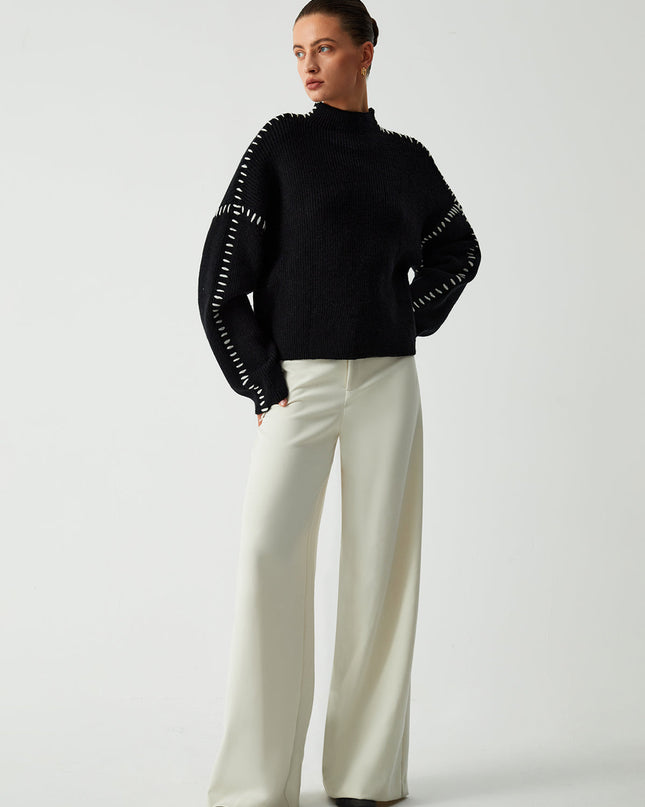 Mara | Oversized Mock Neck Sweater