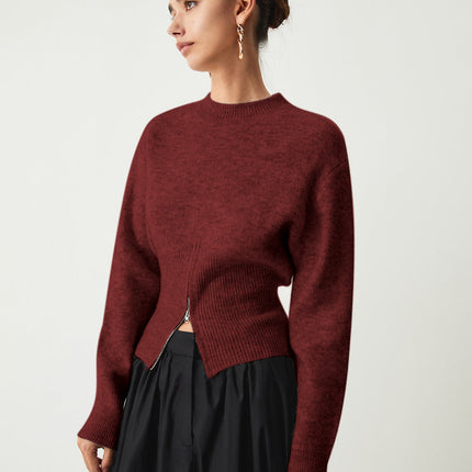 Martha | Relaxed Fit Half Zip Fuzzy Sweater