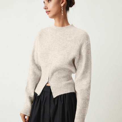 Martha | Relaxed Fit Half Zip Fuzzy Sweater