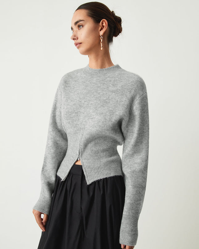 Martha | Relaxed Fit Half Zip Fuzzy Sweater
