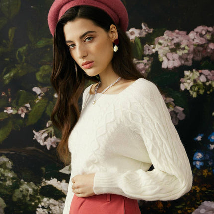Maura | Crew Neck Cable Knit Sweater