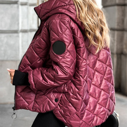 Maya | Relaxed Fit Puffer Jacket with Diamond Quilting
