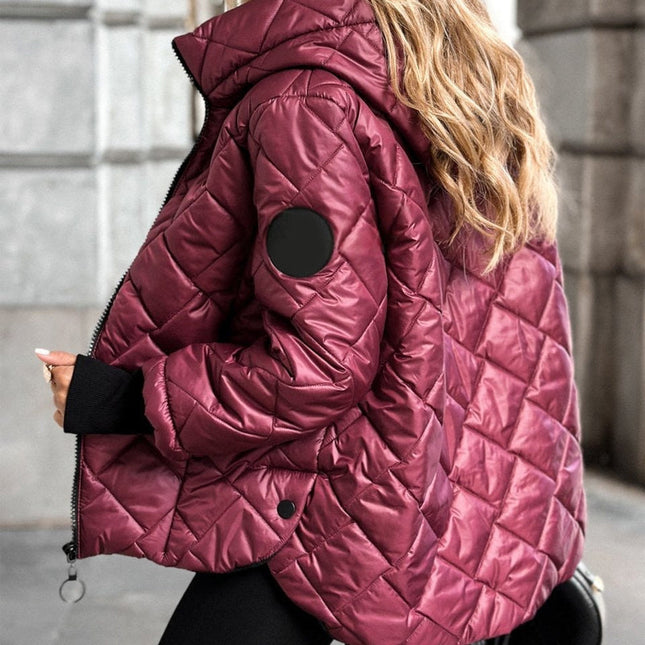 Maya | Relaxed Fit Puffer Jacket with Diamond Quilting