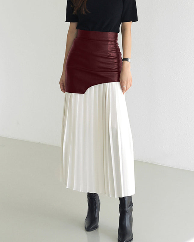 Milana | Asymmetric Pleated Maxi Skirt