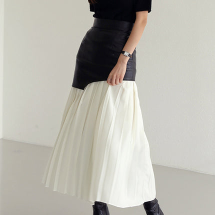 Milana | Asymmetric Pleated Maxi Skirt